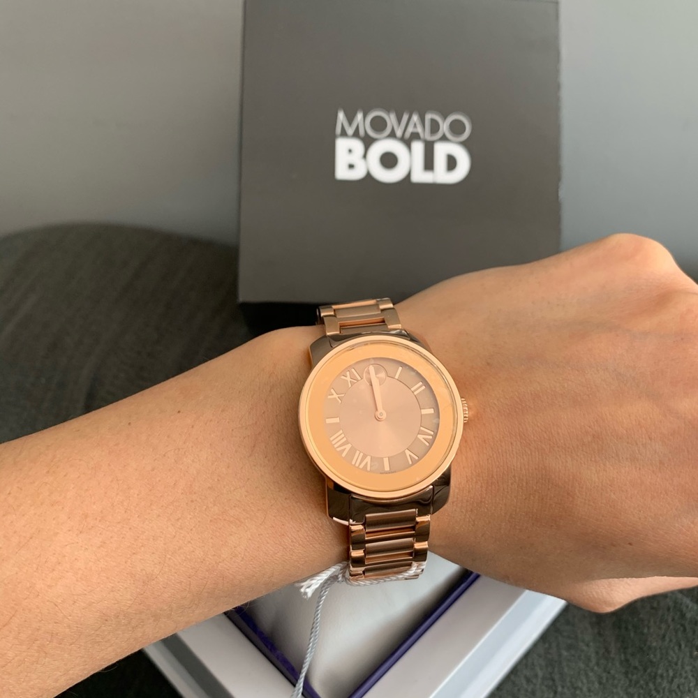 NWT authentic MOVADO Bold rosegold watch - Picture 3 of 6